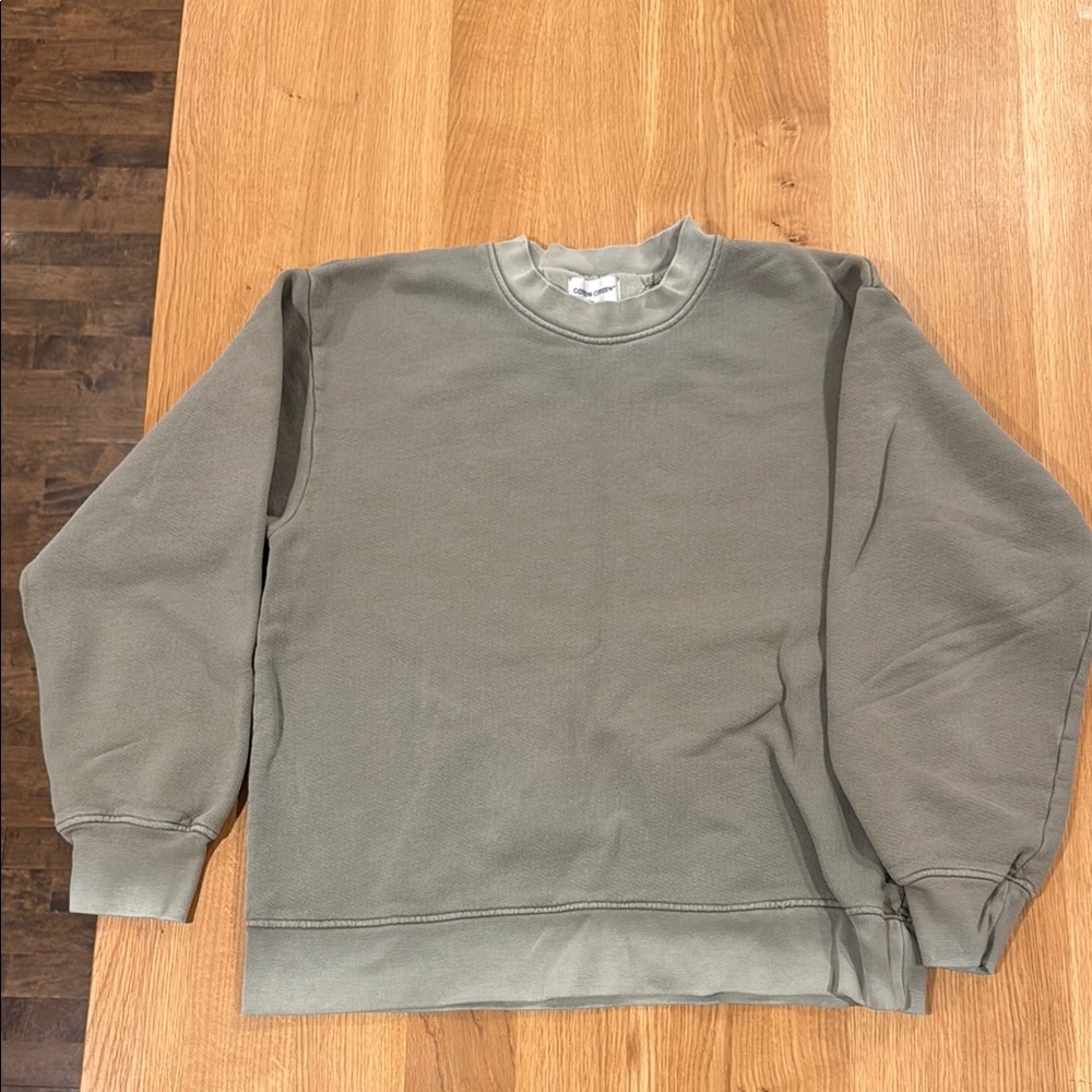 Cotton Citizen Green Sweatshirt Relaxed Fit Long Sleeve